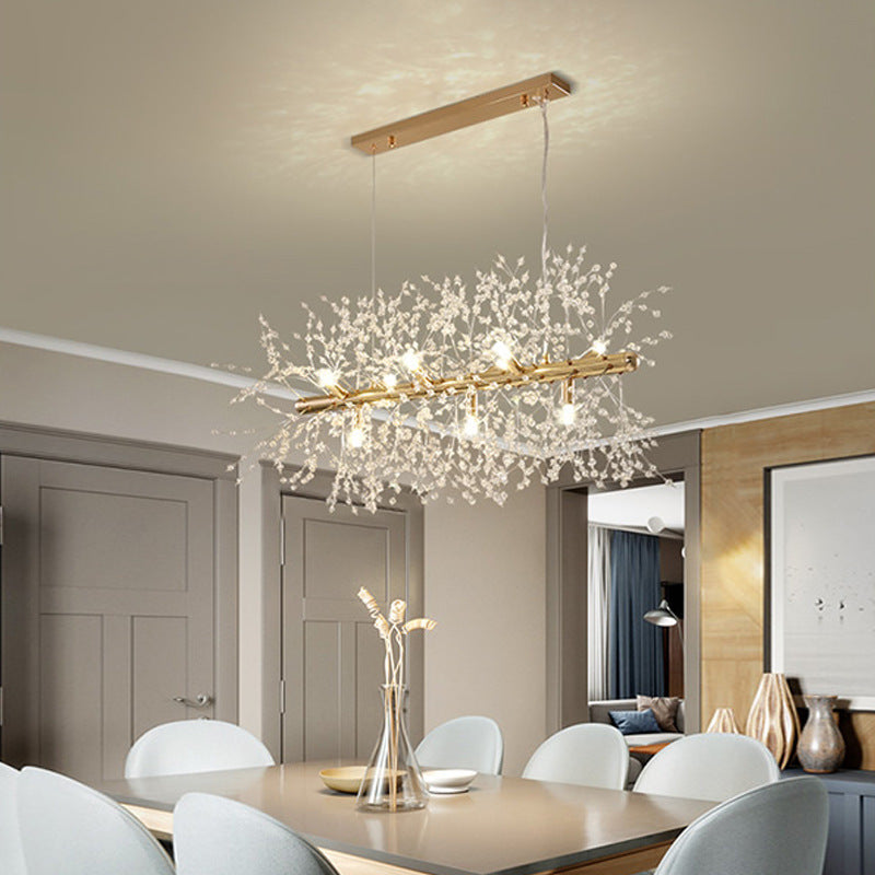 Craftique - Lili Design LED Hanglampen Wit Gouden Metaal Woonkamer Eetkamer