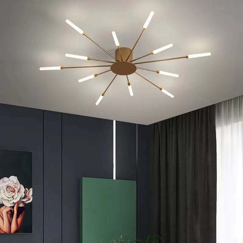 VogueGlow | Lowry Large LED Plafondlampen Wit Metaal Woonkamer Slaapkamer Hotel