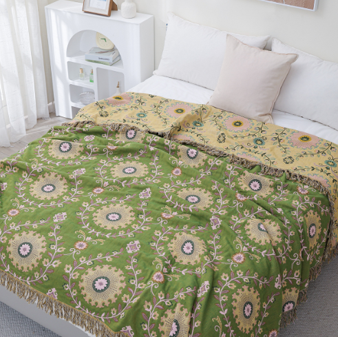 CozyNest - Scandinavische vogel deken, omkeerbaar design