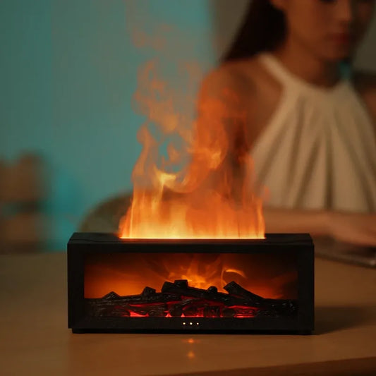 LumiMist - Vlam effect aroma diffuser met instelbare verlichting