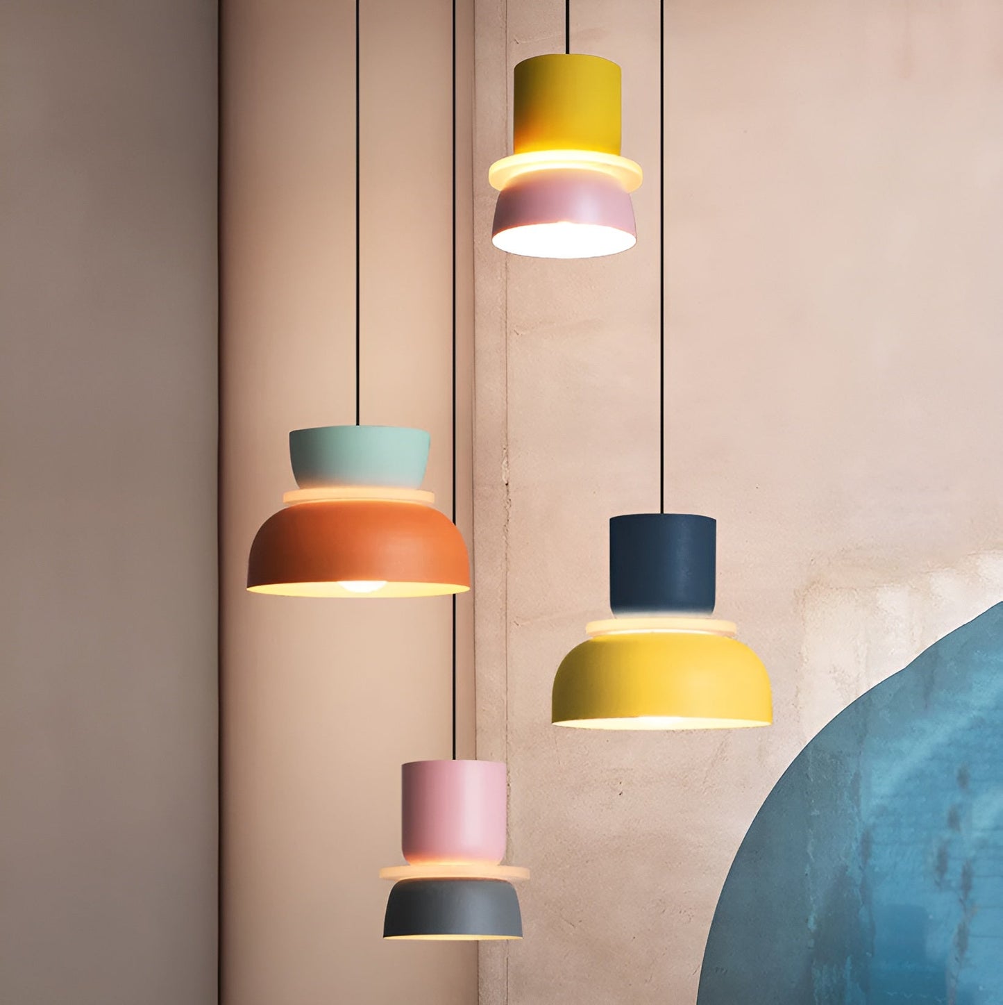 StellaSphere | Kleurrijke en Elegante Macaron LED Hanglamp