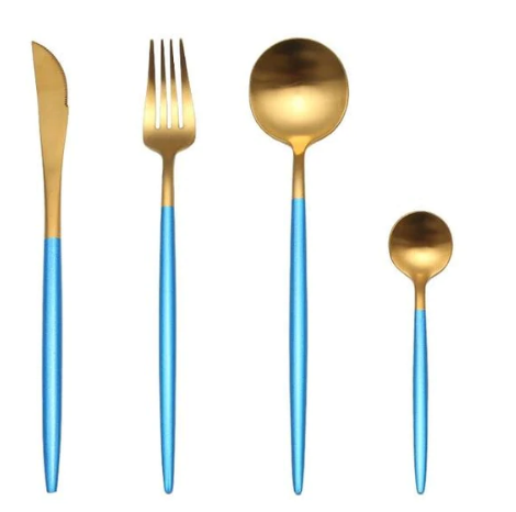 OpulentCutlery - Luxe 24-delige goud-zilver bestekset van roestvrij staal