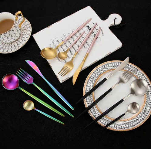 OpulentCutlery - Luxe 24-delige goud-zilver bestekset van roestvrij staal