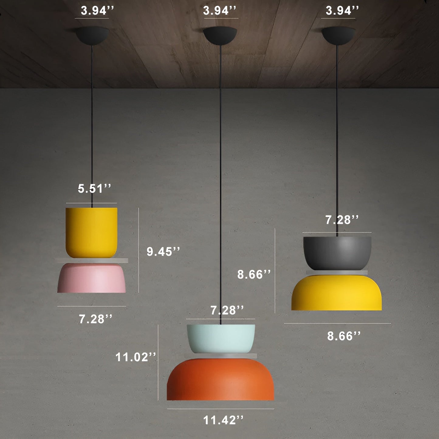 StellaSphere | Kleurrijke en Elegante Macaron LED Hanglamp