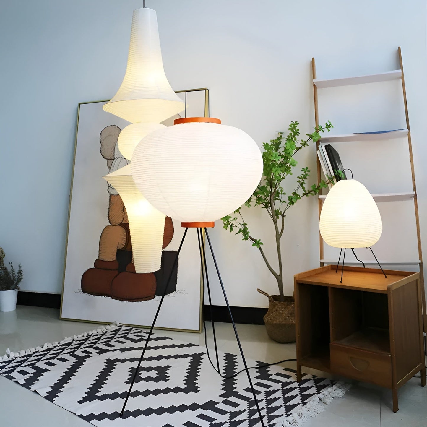 KiriLight | Wabi-Sabi Staande LED lamp van Rijstpapier