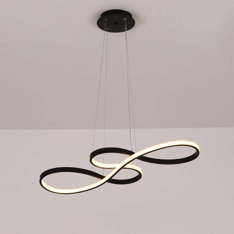 SereneShine |  LED Hanglamp Metal/Silicone Zwart/Wit/Goud Slaap/Eet/Woonkamer