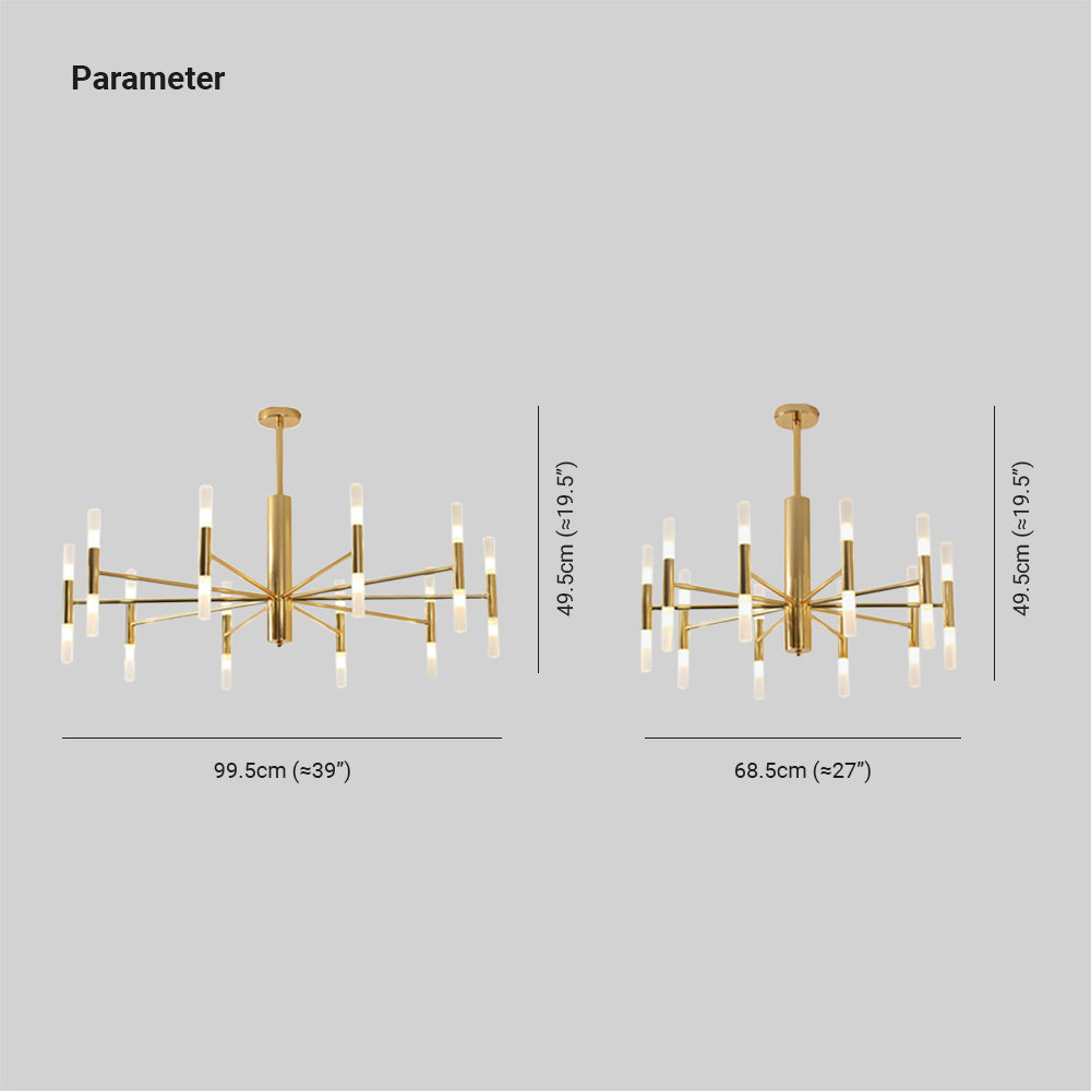 ModaShine | LED Kroonluchter Goud Metaal Woonkamer Slaapkamer