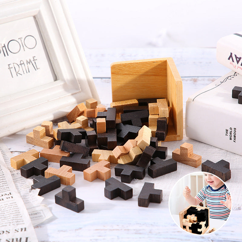 CleverCube - Brain Teaser Spellen met Houten Intelligentiespeelgoed
