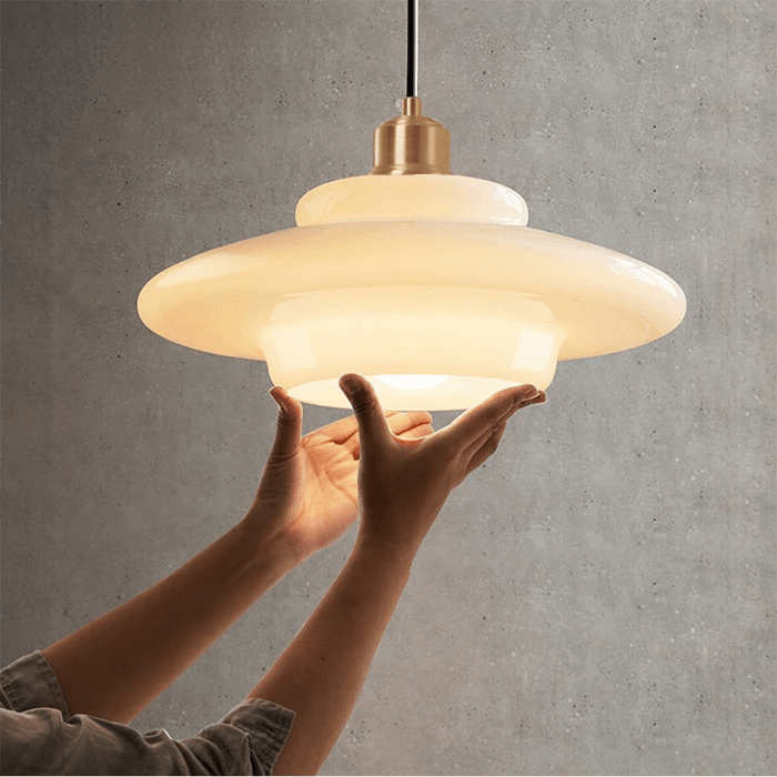 ClariLicht - Melkwitte glazen hanglamp