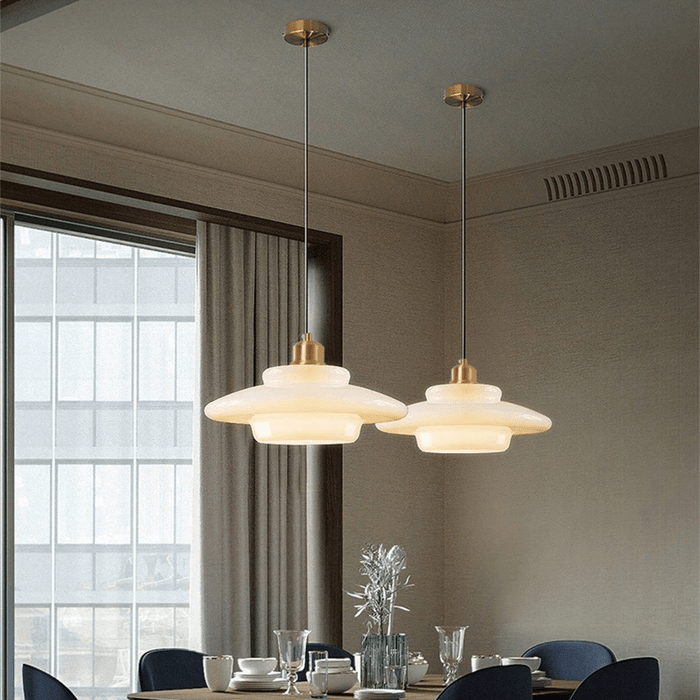 ClariLicht - Melkwitte glazen hanglamp