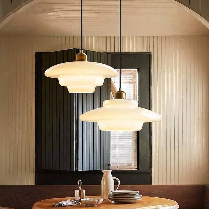 ClariLicht - Melkwitte glazen hanglamp