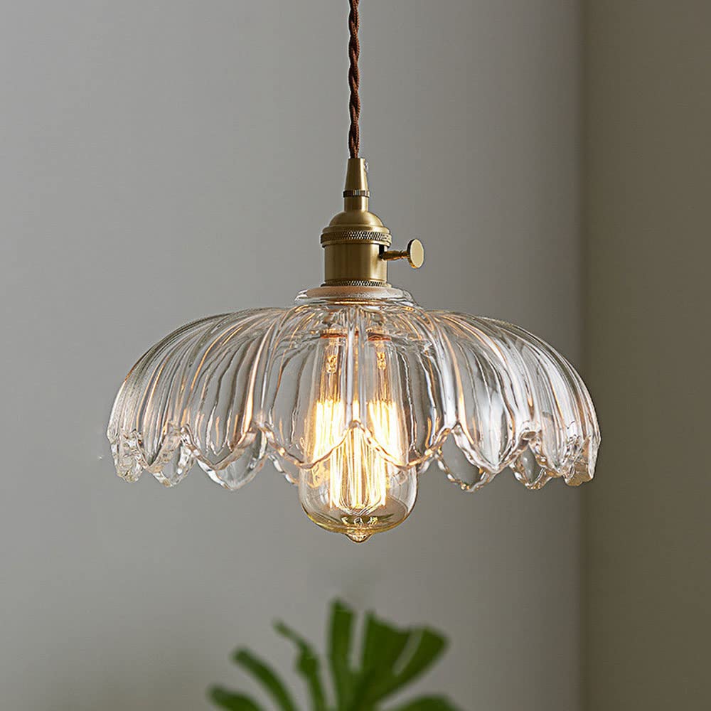 AuraBloom | Vintage Glazen Bloem Hanglamp