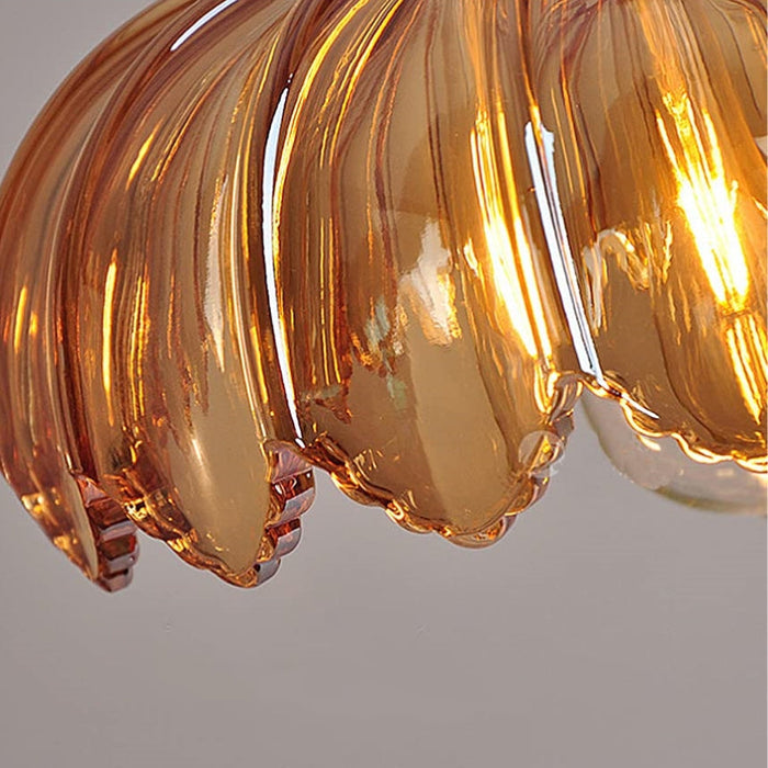 AuraBloom | Vintage Glazen Bloem Hanglamp