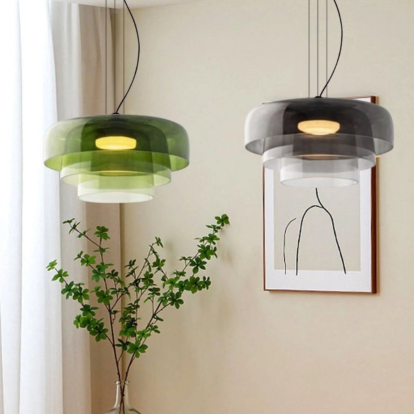 EvoGlow - Hanglamp van noors glas