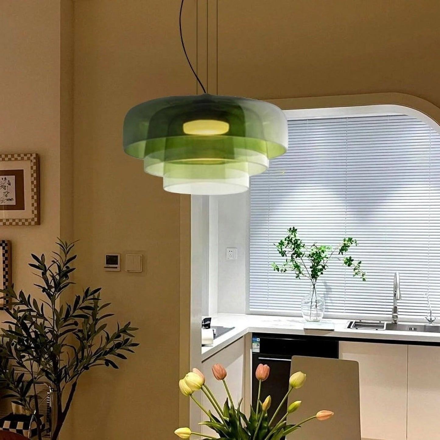 EvoGlow - Hanglamp van noors glas