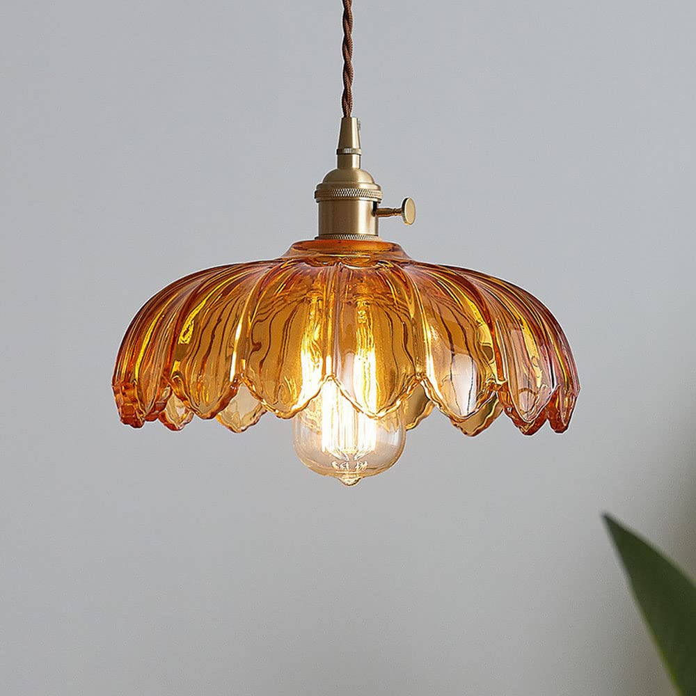 AuraBloom | Vintage Glazen Bloem Hanglamp