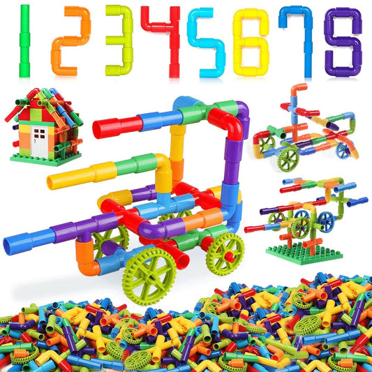 FunFusion | Pijpen Bouw Set Kinderen - Bouwspeelgoed 3 jaar