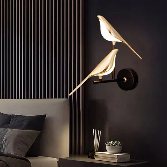 AuroraWings | Scandinavische LED-vogel wandlamp