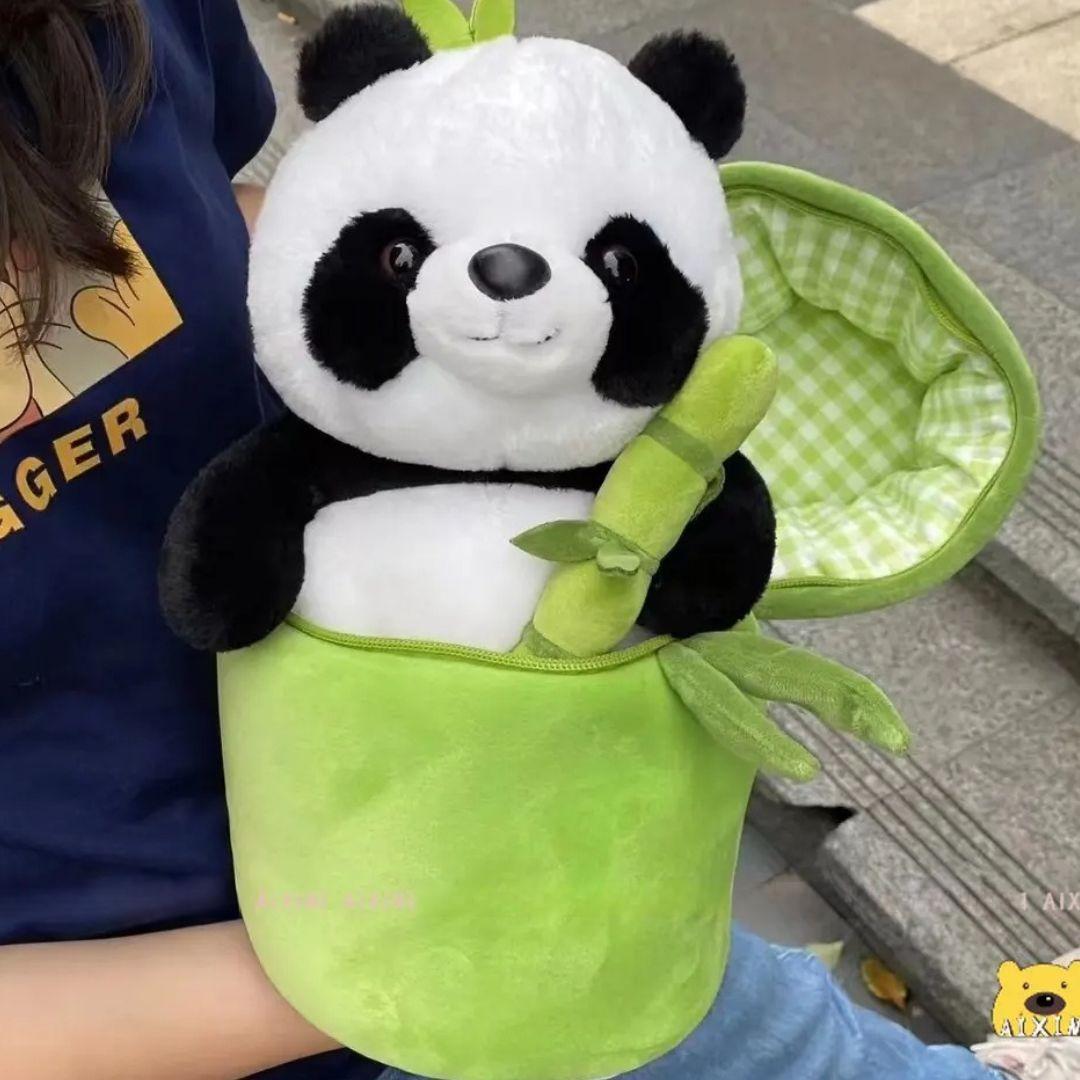 HuggiPanda - Panda Kussen Zacht, decoratief en draagbaar